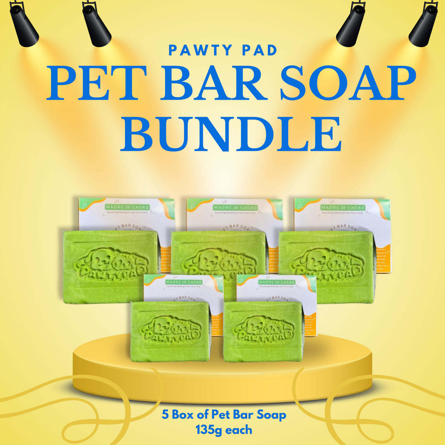 5 BarSoap - 135g Pawty Pad Pet Bar Soap